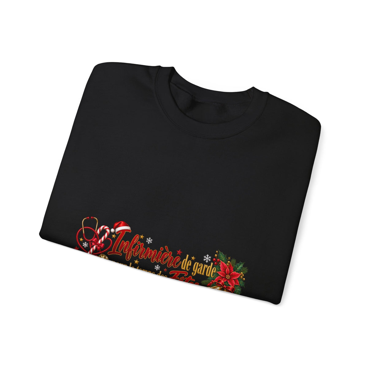 Holiday Nurse Crewneck Sweatshirt — 'Infirmière en Fêtes' Christmas Nursing Gift