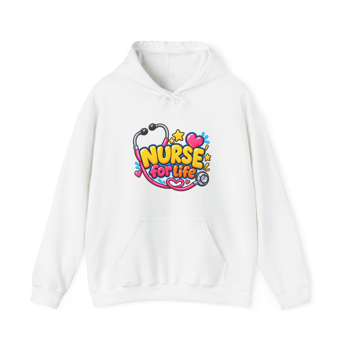 Nurse for Life Hoodie — Cute Colorful Nurse Story Graphic Pullover