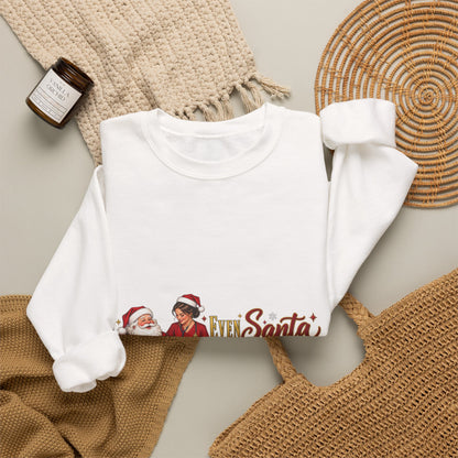 Nurse Santa Christmas Sweatshirt — 'Little Santa Needs a Nurse' Holiday Crewneck