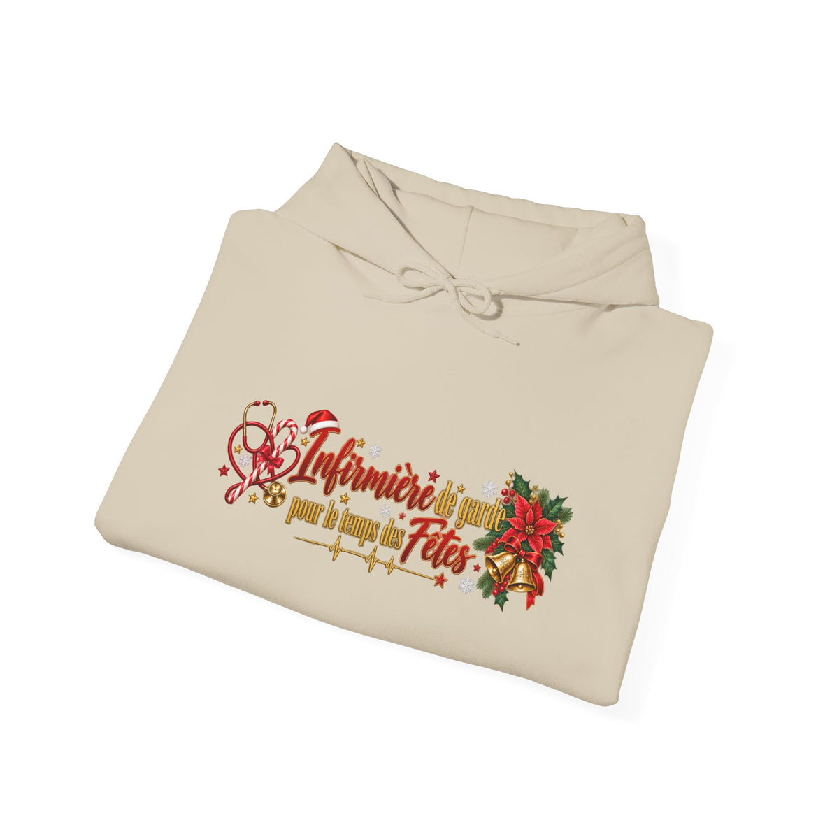 Holiday Poinsettia Hoodie — "Infinite Joy of the Season" Festive Christmas Sweatshirt