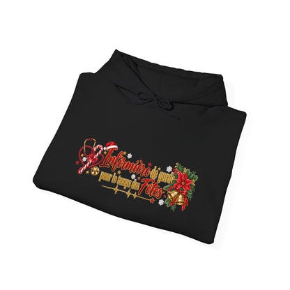 Holiday Poinsettia Hoodie — "Infinite Joy of the Season" Festive Christmas Sweatshirt
