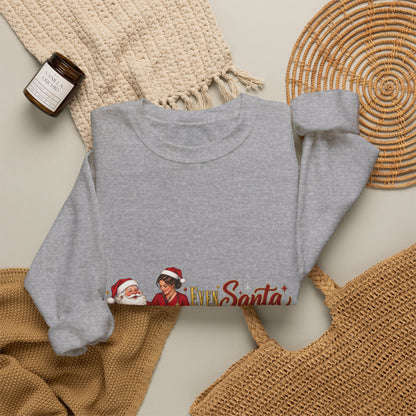 Nurse Santa Christmas Sweatshirt — 'Little Santa Needs a Nurse' Holiday Crewneck
