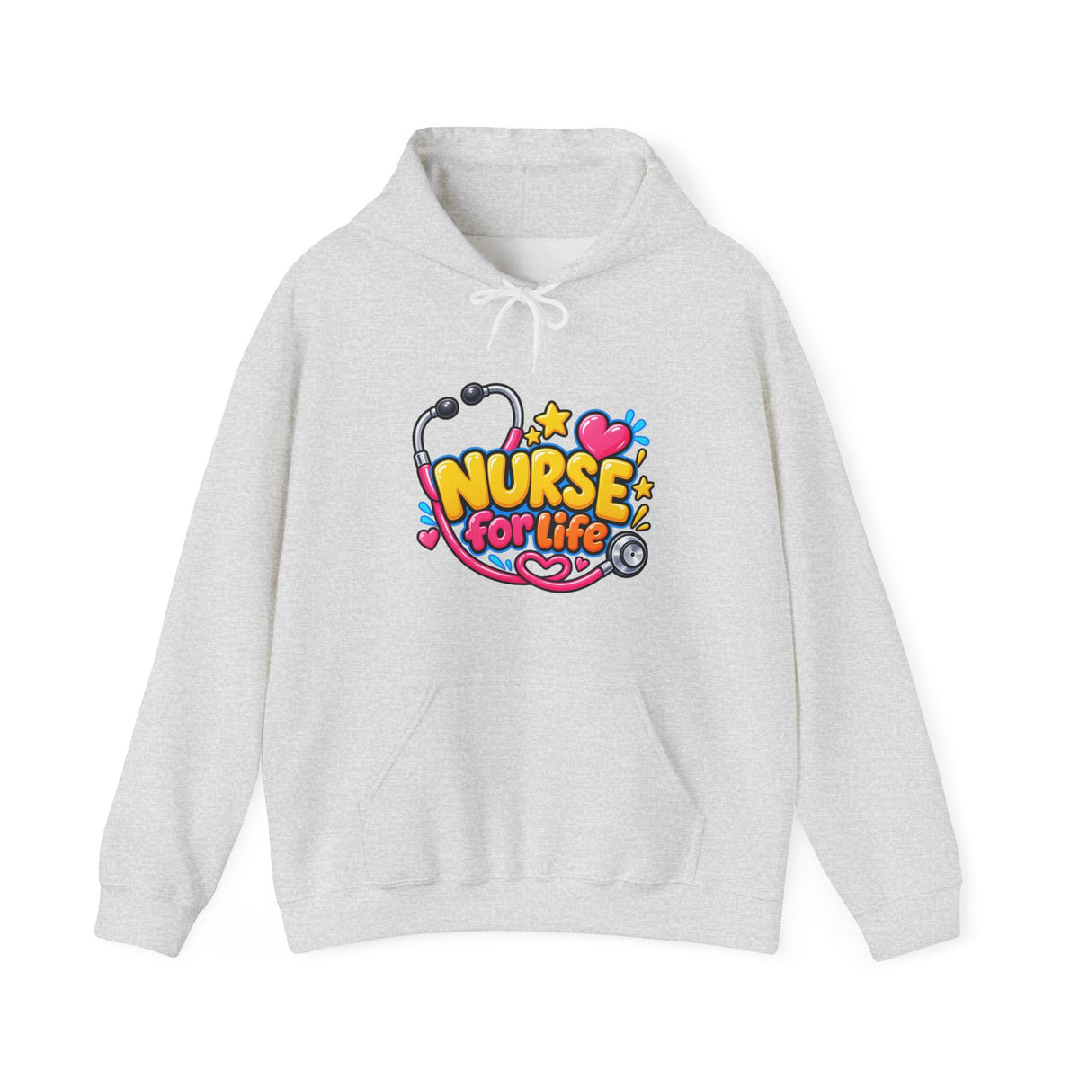 Nurse for Life Hoodie — Cute Colorful Nurse Story Graphic Pullover