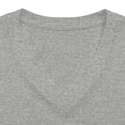 Halloween Sister Graphic V-Neck Tee — Cute Spooky Sisters Pumpkin Bat Design