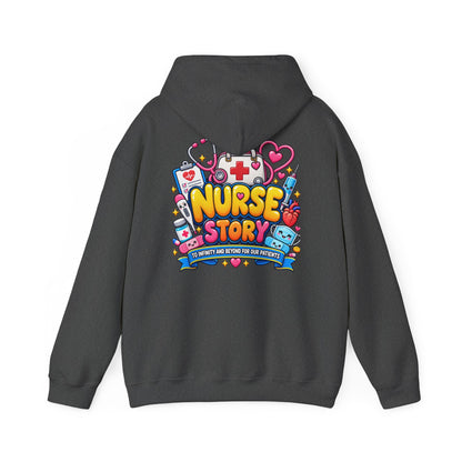 Nurse for Life Hoodie — Cute Colorful Nurse Story Graphic Pullover