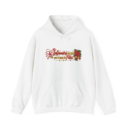 Holiday Poinsettia Hoodie — "Infinite Joy of the Season" Festive Christmas Sweatshirt