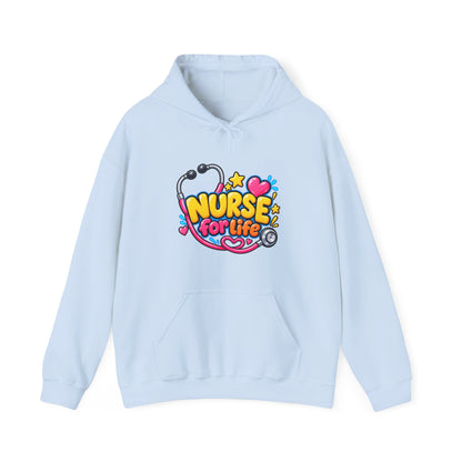 Nurse for Life Hoodie — Cute Colorful Nurse Story Graphic Pullover