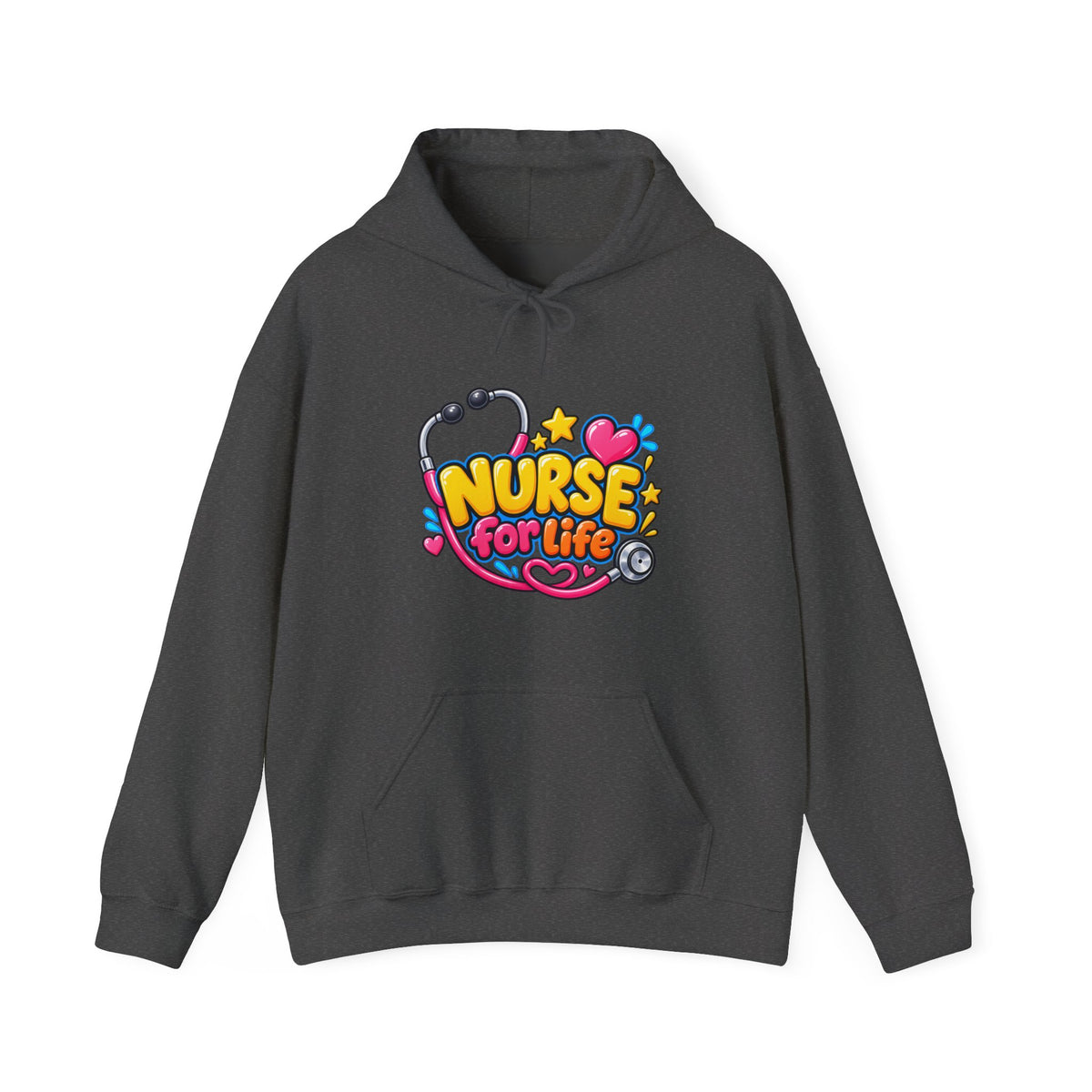 Nurse for Life Hoodie — Cute Colorful Nurse Story Graphic Pullover