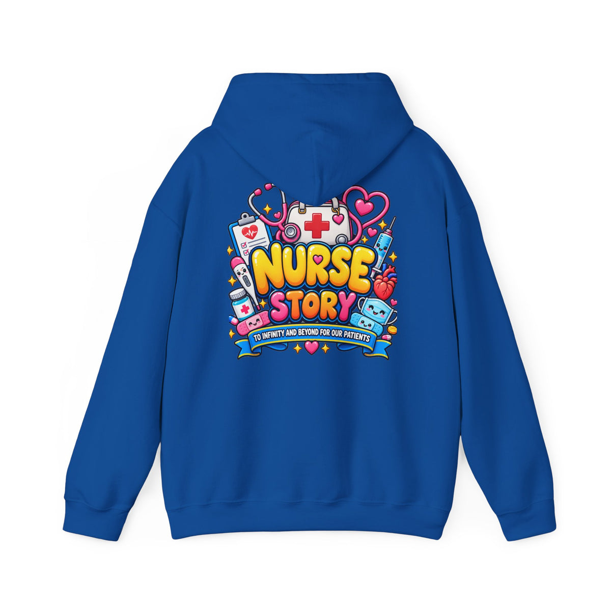 Nurse for Life Hoodie — Cute Colorful Nurse Story Graphic Pullover