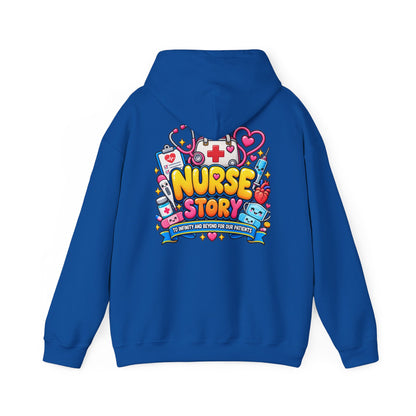 Nurse for Life Hoodie — Cute Colorful Nurse Story Graphic Pullover