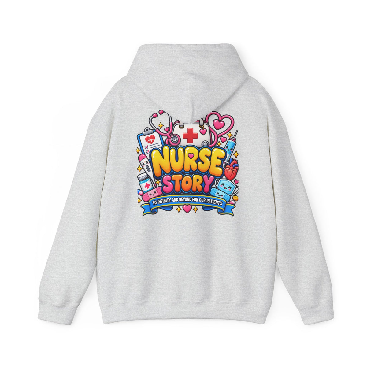 Nurse for Life Hoodie — Cute Colorful Nurse Story Graphic Pullover