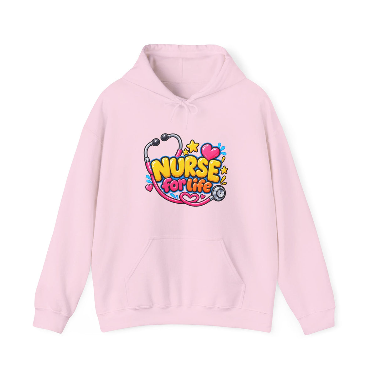 Nurse for Life Hoodie — Cute Colorful Nurse Story Graphic Pullover