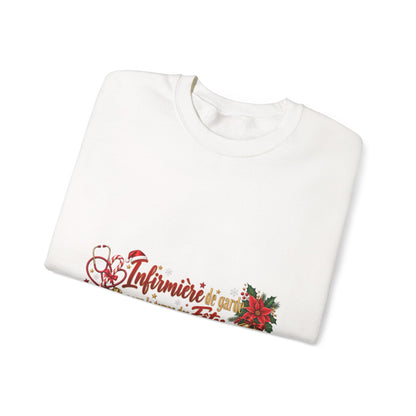 Holiday Nurse Crewneck Sweatshirt — 'Infirmière en Fêtes' Christmas Nursing Gift