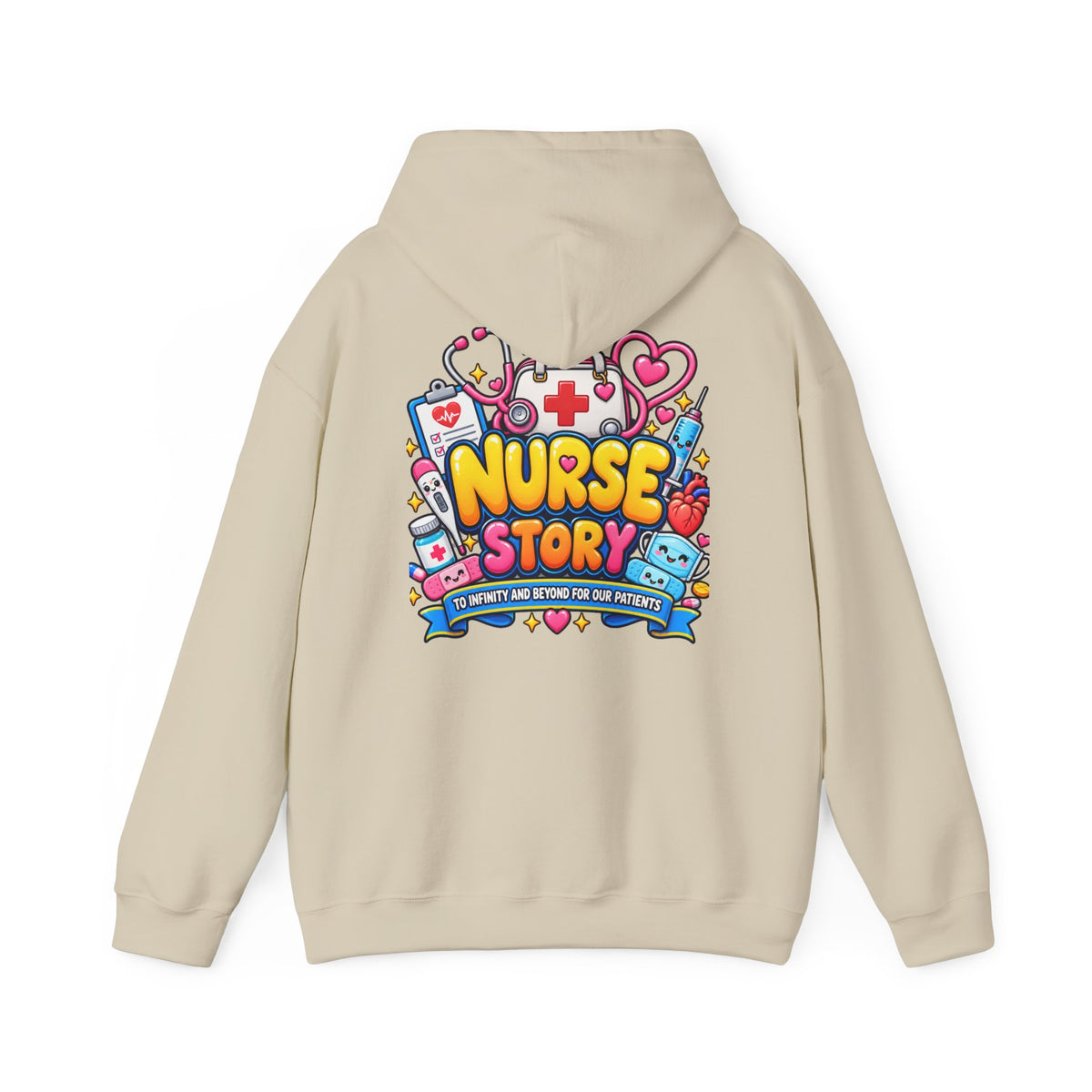Nurse for Life Hoodie — Cute Colorful Nurse Story Graphic Pullover