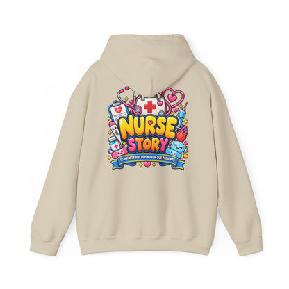 Nurse for Life Hoodie — Cute Colorful Nurse Story Graphic Pullover