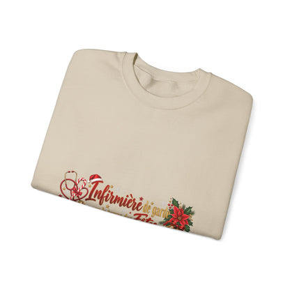 Holiday Nurse Crewneck Sweatshirt — 'Infirmière en Fêtes' Christmas Nursing Gift