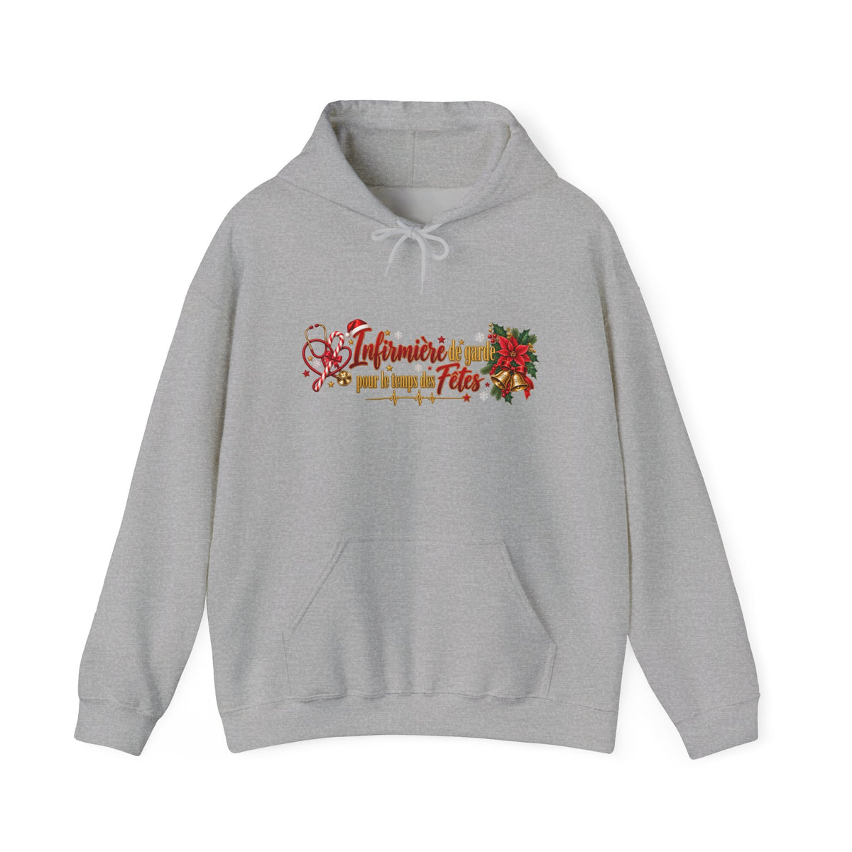 Holiday Poinsettia Hoodie — "Infinite Joy of the Season" Festive Christmas Sweatshirt