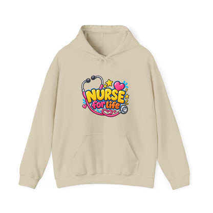 Nurse for Life Hoodie — Cute Colorful Nurse Story Graphic Pullover