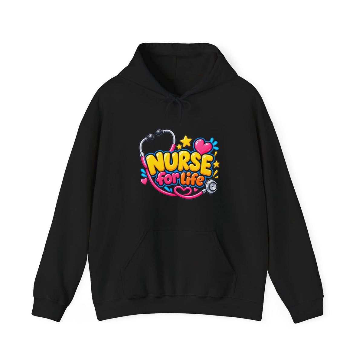 Nurse for Life Hoodie — Cute Colorful Nurse Story Graphic Pullover