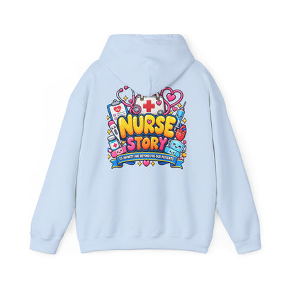 Nurse for Life Hoodie — Cute Colorful Nurse Story Graphic Pullover