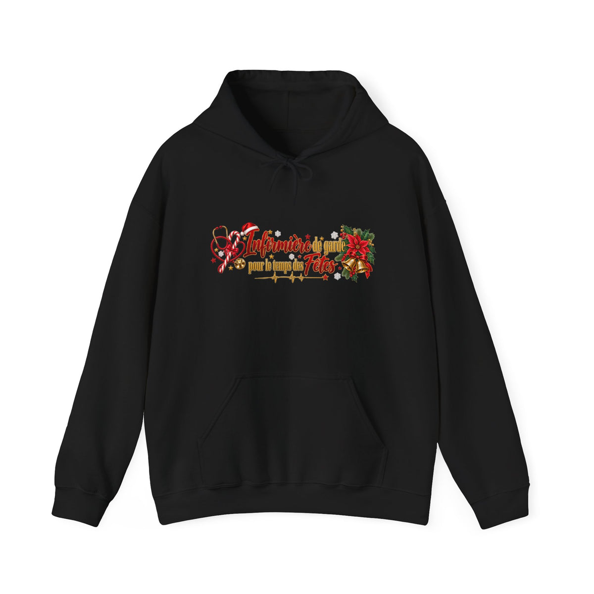 Holiday Poinsettia Hoodie — "Infinite Joy of the Season" Festive Christmas Sweatshirt