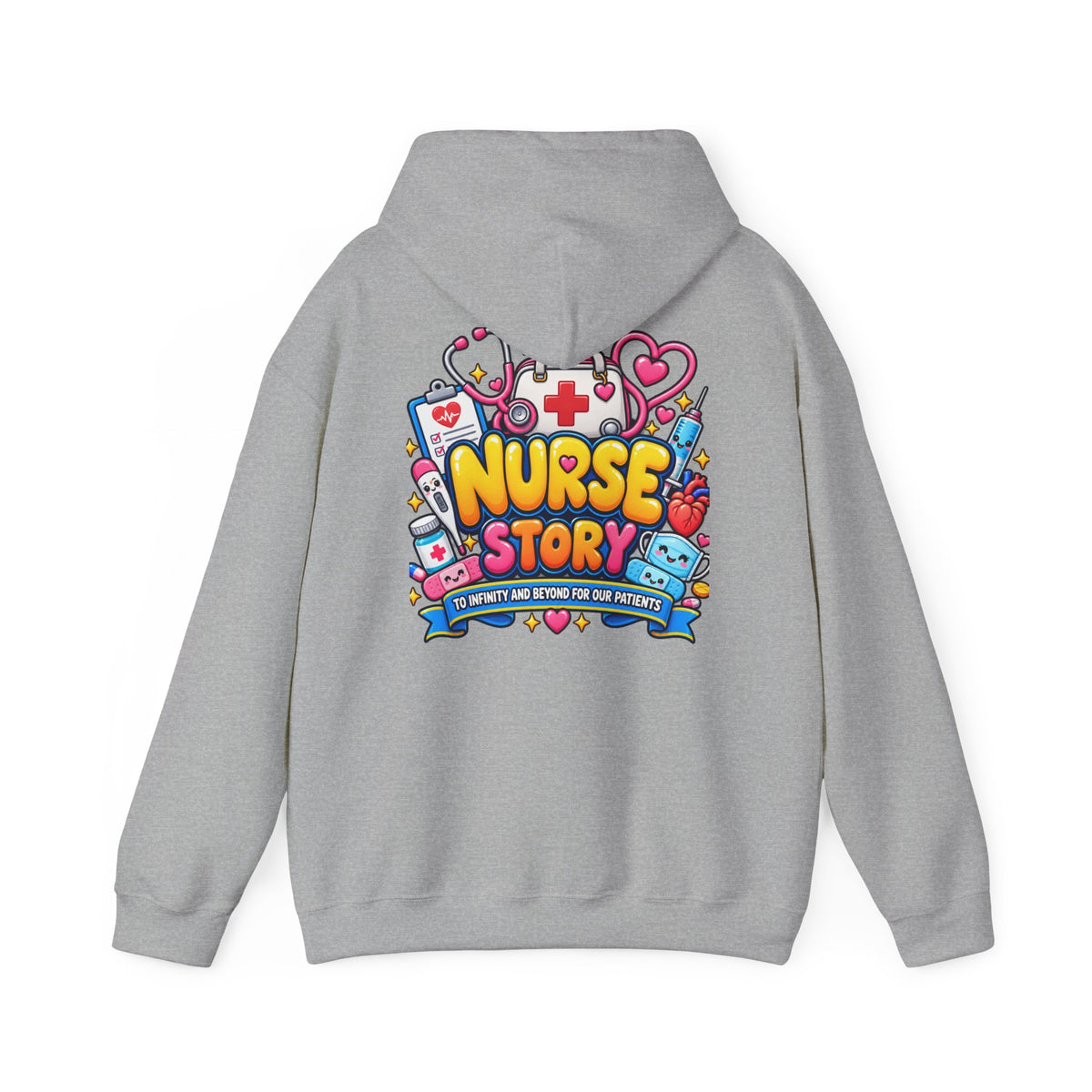Nurse for Life Hoodie — Cute Colorful Nurse Story Graphic Pullover