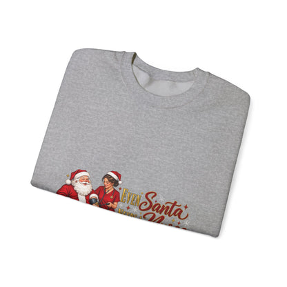Nurse Santa Christmas Sweatshirt — 'Little Santa Needs a Nurse' Holiday Crewneck