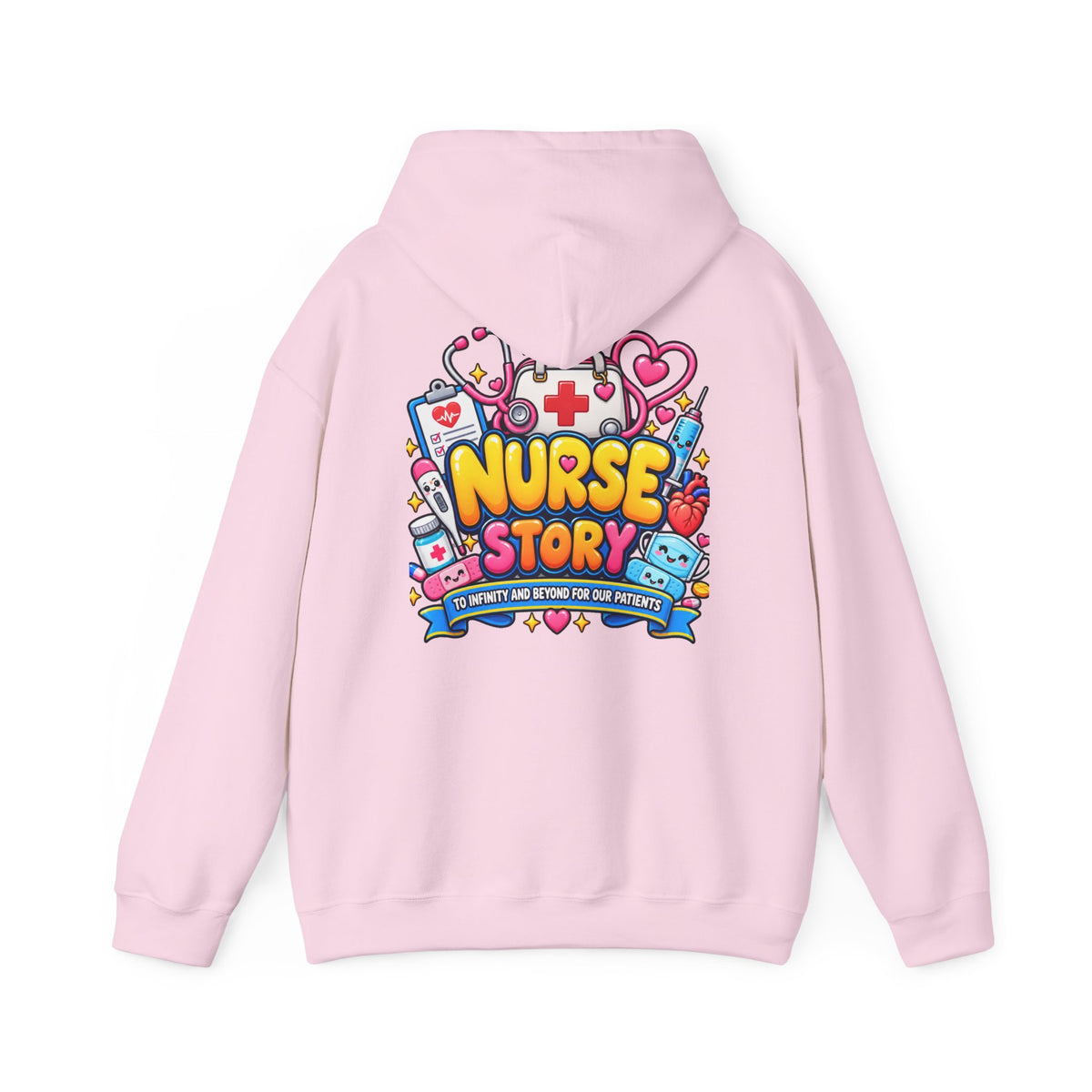 Nurse for Life Hoodie — Cute Colorful Nurse Story Graphic Pullover