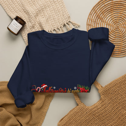 Holiday Nurse Crewneck Sweatshirt — 'Infirmière en Fêtes' Christmas Nursing Gift