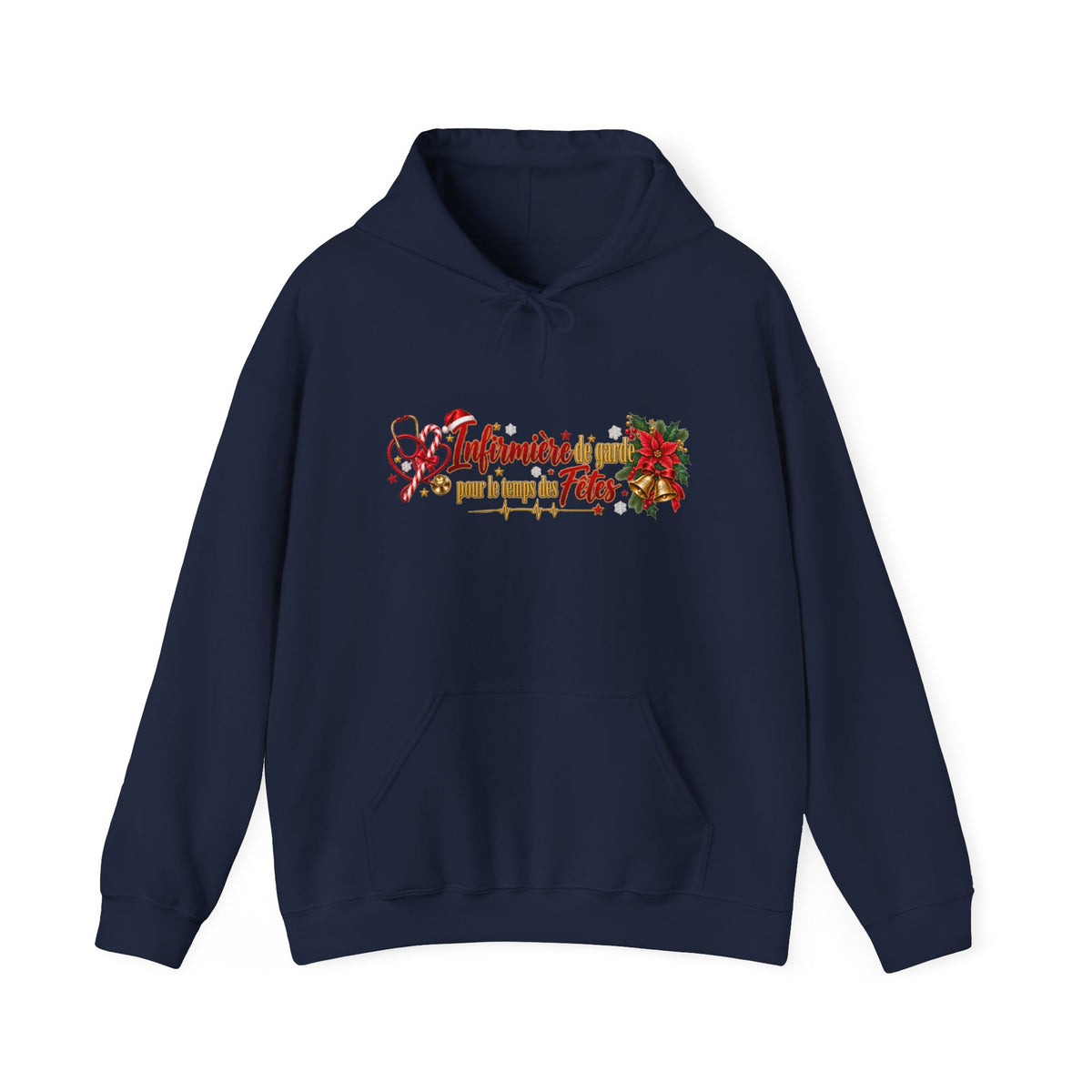 Holiday Poinsettia Hoodie — "Infinite Joy of the Season" Festive Christmas Sweatshirt