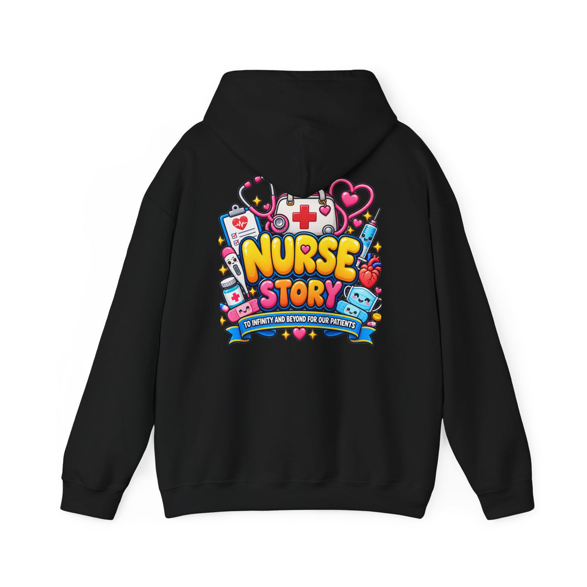 Nurse for Life Hoodie — Cute Colorful Nurse Story Graphic Pullover