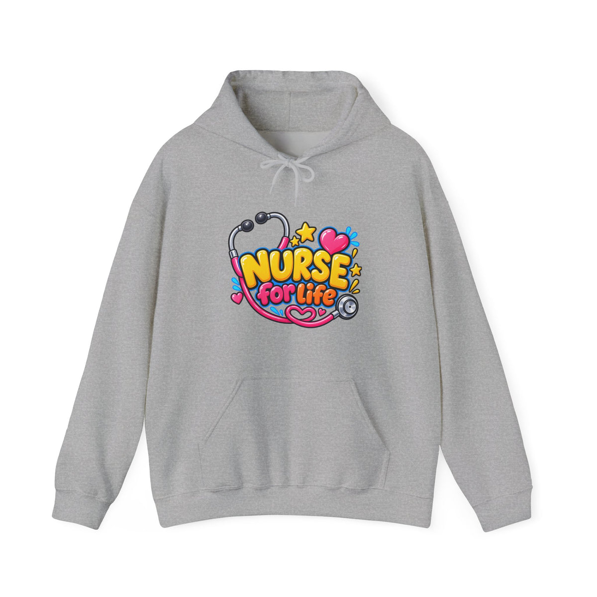 Nurse for Life Hoodie — Cute Colorful Nurse Story Graphic Pullover
