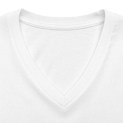 Halloween Sister Graphic V-Neck Tee — Cute Spooky Sisters Pumpkin Bat Design