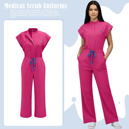 Dentist Clinical Overalls Surgical Uniforms Woman Hospital Nursing Jumpsuit Medical Nurse Clothes Beauty Salon Spa Workwear New