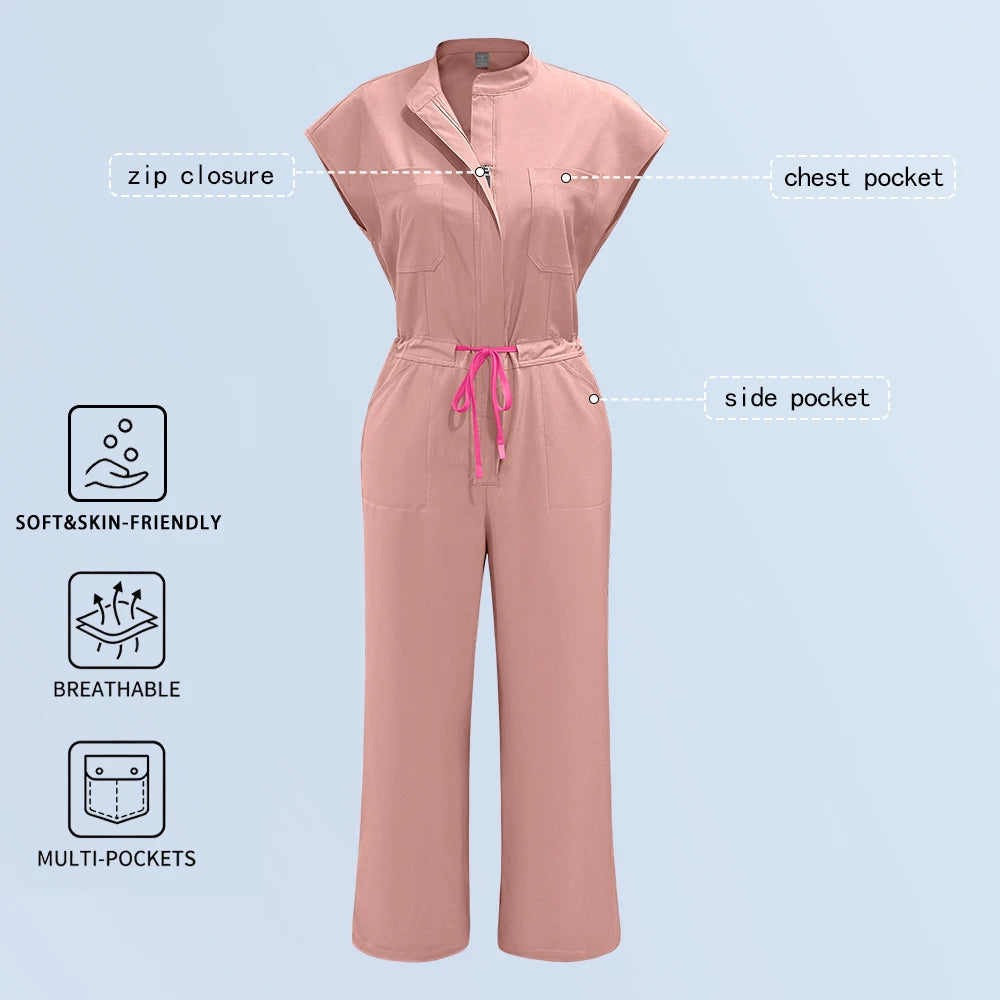 Dentist Clinical Overalls Surgical Uniforms Woman Hospital Nursing Jumpsuit Medical Nurse Clothes Beauty Salon Spa Workwear New