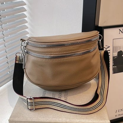 Sac banane chic pour femme - Sac banane chic en cuir synthétique - Cadeau idéal