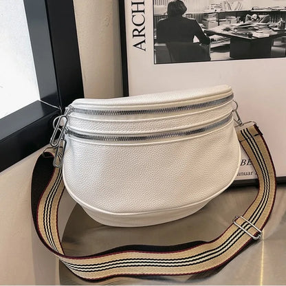 Sac banane chic pour femme - Sac banane chic en cuir synthétique - Cadeau idéal