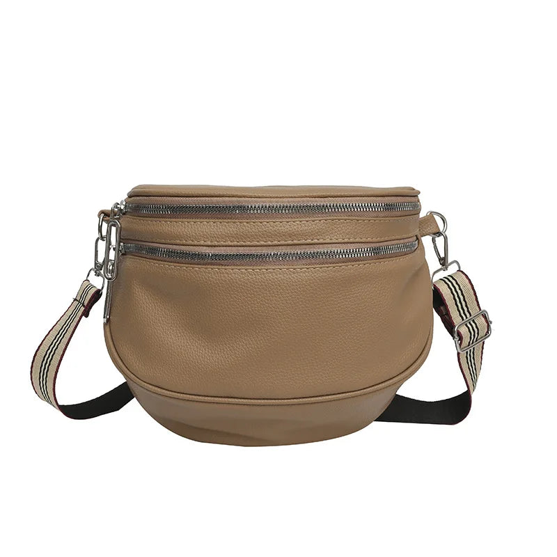 Sac banane chic pour femme - Sac banane chic en cuir synthétique - Cadeau idéal