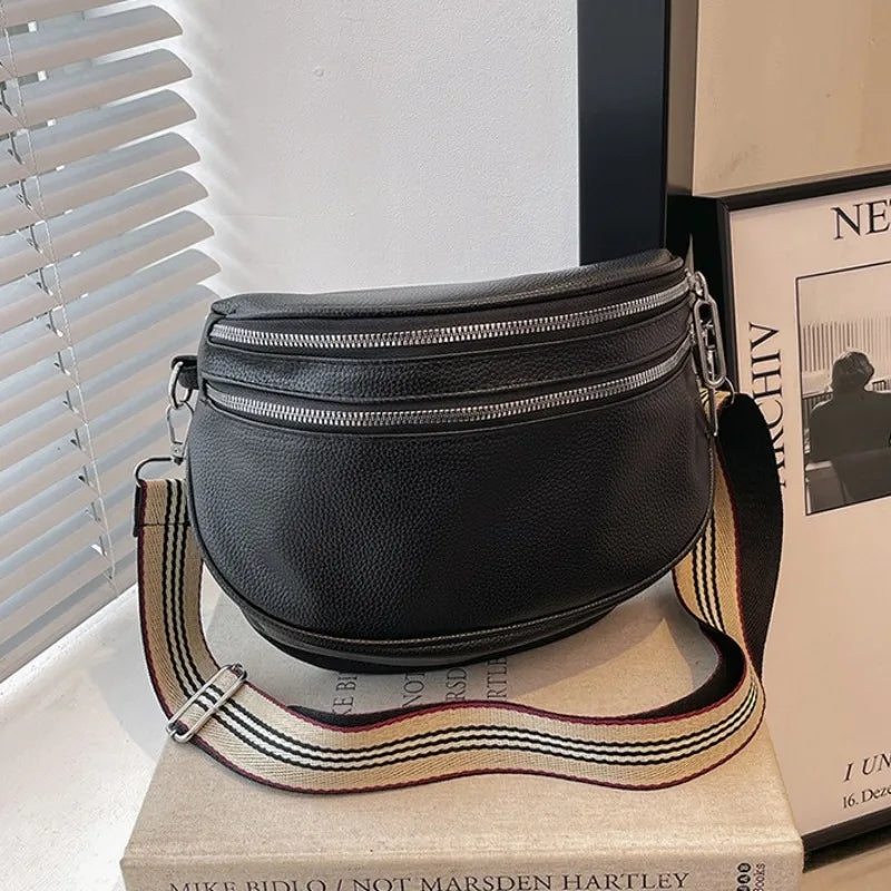 Sac banane chic pour femme - Sac banane chic en cuir synthétique - Cadeau idéal