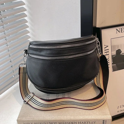 Sac banane chic pour femme - Sac banane chic en cuir synthétique - Cadeau idéal