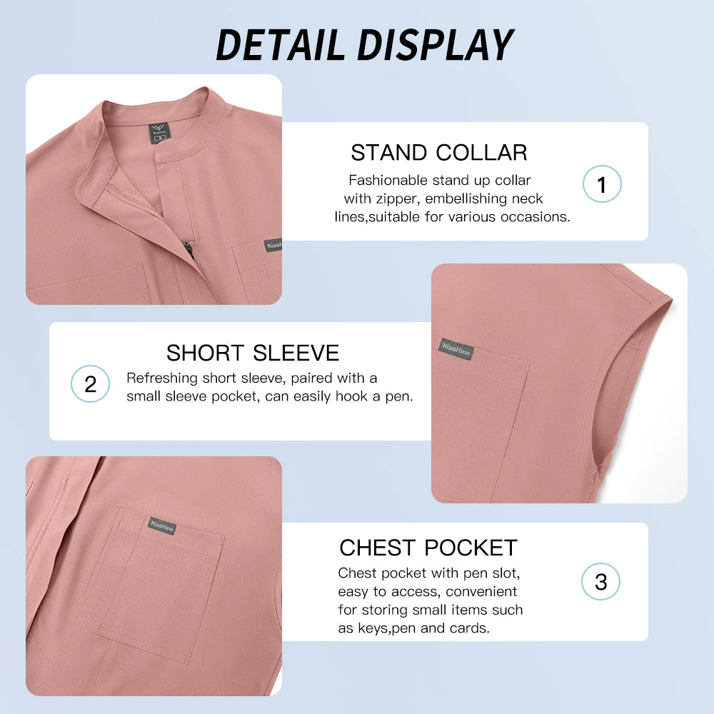 Dentist Clinical Overalls Surgical Uniforms Woman Hospital Nursing Jumpsuit Medical Nurse Clothes Beauty Salon Spa Workwear New